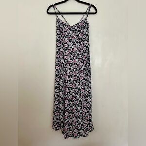 Banana Republic FLORAL PIN-TUCK MIDI DRESS.